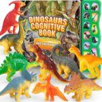 Dinosaur Toys,Dinosaur Sound Book with Pack of 12 Toy Figures,Realistic Roars,Interactive Perfect for Kids Dinosaurs Educational Toys for 3 4 5 6Year Old Boys&Girls - Image 2