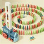 Domino Train Toys Kids Games - Automatic Stacking Creative Game 3+ Year Old - Stem Montessori Toy for Boys 4-6 - Summer Autistic Christmas Birthday Gifts 5 6 Toddler Ages 4-8 - Image 2