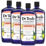 Dr Teal's Foaming Bath with Pure Epsom Salt, Stress Relief with Ginseng & Ginger, 34 fl oz (Pack of 4) - Image 2