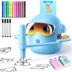 Drawing Robot for Kids Montessori Painting Toys for 3 4 5 6 7 8 Year Old, Voice Interactive Educational Drawing Machine with 100 Cards,16 Colorful Pens & Music-Gift for Boys Girls - Image 2