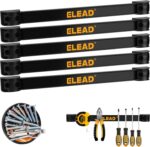 ELEAD 6-Piece 12" Magnetic Tool Holder Storage Organizer - Wall Mount Rack Garage Organization Power Magnet Hanger Workbench Board Slatwall Van Organizers Mounted Hanging Strip - Image 2