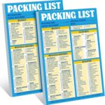 Eaasty 2 Pcs 120 Sheets Summer End of Year Travel Packing List 6 x 9 Packing List Checklist Notepad Cruise Checklist Essentials Note Pad for Hiking Camping Beach Vacations Gifts - Image 2