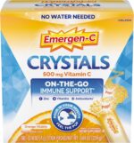 Emergen-C Crystals, On-the-Go Emergen-C Immune Support Supplement with Vitamin C, B Vitamins, Zinc and Manganese, Orange Vitality - 56 Stick Packs - Image 2