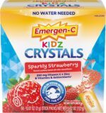 Emergen-C Kidz Crystals, On-the-Go Emergen-C Immune Support Supplement with Vitamin C, B Vitamins, Zinc and Manganese, Sparkly Strawberry, Stocking Stuffer - 56 Stick Packs - Image 2
