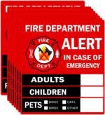 Emergency Alert People and Pet Finder Sticker/Decal - Adults, Children and Pets, 4X4.5 inch Fire Department and Rescue Safety Alert Decal for Window and Door Application (8 Pack) - Image 2