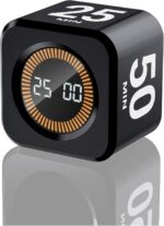 EooCoo Office Desk Timer Cube, Visual Pomodoro Timer with Gravity, Countdown 5/10/25/50 Min, Rechargeable Productivity Tool for Classroom, Kitchen, Gym, Yoga, College School Supplies Cool Gadgets - Image 2