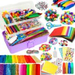 FUNZBO Arts and Crafts Supplies for Kids -Christmas Crafts Kits with Pipe Cleaners, Construction Paper, Pom poms Googly Eyes, Crafts for Kids Ages 4-8, School Craft Projects, Birathday Gifts for Girls - Image 2