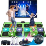 FWFX Wireless Dance Mat for TV, 2-Player Musical Electronic Dancing Pad for Kids & Adults, for Family Party Games, Exercise, Yoga & Fitness - Birthday for Boys & Girls(Green) - Image 2