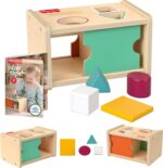 Fisher-Price Wood Montessori Toy Object Permanence Box Sort & Find, American Montessori Society Seal of Excellence, Wooden Shape-Sorter Learning Activity for Baby Ages 1+ Years​ (Amazon Exclusive) - Image 2