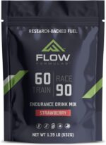Flow Formulas Strawberry Endurance Drink Mix, Top 12 Allergen-Free, Carbohydrate & Electrolyte Sports Fuel Powder for Performance Training, High Carb Hydration Exercise Support, Gluten-Free, 10 Serv - Image 2