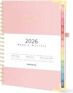 Forvencer 2026 Planner, Hardcover Calendar Planner Weekly and Monthly, Jan 2026 - Dec 2026, 8.5" x 11", Spiral Daily Organizer for Home School, Pink - Image 2