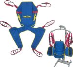 Full Body Patient Lift Sling Size S, Toileting Transfer Slings, Head and Back Support, Split Legs with Commode Opening, 5 Handles, 6 Straps, Lifting Sling Compatible with Various of Lifts - Image 2