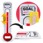 Fundraising Thermometer Chart Goal Tracker | Dry Erase Goal Setting Wall Mounted Thermometer | Giant Sales Goal Board with Pull-Through Ribbon Progress Tracker (46” x 12”) by ORCA - Image 2