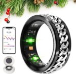 GANSI Smart Ring Fitness Tracker Ring - Health Sleep Heart Rate Fashionable Diamond Style,IP68, Compatible with iOS,Android 11# - Image 2