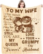 Gift for Wife from Husband to My Wife Blanket Wedding Anniversary Romantic Gifts for Wife Birthday Christmas Valentine's Mother's Day Healing Thoughts Blanket Presents for Her - Image 2
