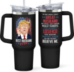 Gifts for Husband from Wife - Fathers Day Gift for Husband - Wedding Anniversary, Birthday, Christmas Gifts for Him - Romantic Love Gift Ideas for Him from Wife - 40 Oz 2-sided Tumbler - Image 2