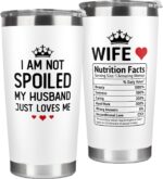 Gifts for Wife - Wife Gifts from Husband - Wedding Anniversary for Women, Valentines, Birthday Gift Ideas, Mothers Day, Christmas Gift for Her - Romantic Cup for Her - 20 Oz White Tumbler - Image 2