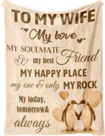 Gifts for Wife from Husband,Gifts for Her Blanket,Wife Birthday Gift Ideas,to My Wife's Throw Wifey Gift,Anniversary Christmas Blanket for Women - Image 2
