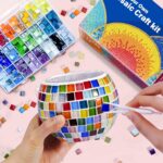 Glass Mosaic Candle Holder Kit – DIY Mosaic Kits for Adults & Crafts for Girls 8-12 – Arts and Crafts for Kids, Tealight Candle Holder for Home Decor, Toys Girls Birthday Christmas Gifts Ages 6 7 8-12 - Image 2