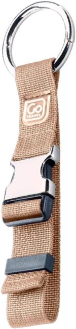 Go Travel Carry Clip, Carabiner Clip for Carrying Jackets, Umbrellas, and Shopping Bags, Easy Attachment to Luggage Bags, Travel Essentials, Beige - Image 2