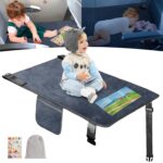 Gocozy Toddler Airplane Bed, Travel Essentials for Kids, Soft Toddler Airplane Travel Essentials with Sticker Book, Grey - Image 2