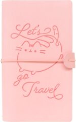 Grupo Erik Travelers Notebook Pusheen | Travel Pocket Notebook | Travel Journal For Women | Gifts For Travelers | Cute Small Notebook | 7.3 x 4 Inches | 80 Sheets PU Leather Journal | Pusheen Stuff - Image 2
