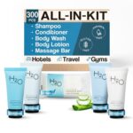 H2O Therapy Hotel Soaps & Toiletries Bulk Set | 1-Shoppe Amenities Kit | 0.85oz Shampoo & Conditioner, Body Wash, Lotion, 1oz Bar Soap | Travel Size | 300 Pieces - Image 2