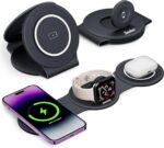 HICOBER 3 in 1 Charging Station for Multiple Apple Devices, Compatible with iPhone 17/16/15/14/13, Apple Watch & AirPods, Foldable Fast Wireless Charger & Travel Charger for Home/Office/Trips - Image 2