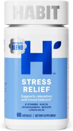 Habit Stress Relief Supplement (60 Capsules) - New Look, Supports Relaxation & Mood Balance, Vitamin B, Adaptogens, Lemon Balm, Calming, Vegan, Non-GMO (1 Pack) - Image 2