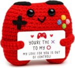 Handmade Crochet Game Controller Gift, Romantic Gift for Couples, Birthday Gift for Him Her, Gift for Couple Anniversary, Valentine’s Day Gift for Husband or Wife, Fun Gaming Room Desk Décor - Image 2