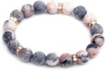 Healing Bracelet For Women Anxiety Crystal Bracelet Chakra Beaded Bracelets Rose Quartz Crystals And Healing Stones Yoga Bead Bracelet Calming Stretch Bracelet Stress Relief Gifts For Women - Image 2