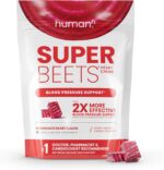 Humann SuperBeets Heart Chews, Nitric Oxide and Blood Pressure Support, Grape Seed Extract & Non-GMO Beet Root Powder Energy Supplement, Pomegranate Berry Flavor, 60 Count - Image 2