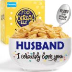 Husband Gifts from Wife, Best Wedding Anniversary Christmas Birthday Gift for Him Men from Wife, Husband I Cerealsly Love You, Romantic Cereal Bowl Presents Box - Image 2