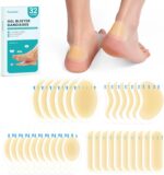 Hydrocolloid Gel Blister Bandages Pads - (Variety Pack) Promifun 32ct Waterproof Adhesive Blisters Bandages - Blister Pads for Heel, Foot, Toe, Feet - Gel Blister Chshions for Prevention & Recovery - Image 2