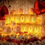 I Love You Light Up Letters, with Tea Lights Candles, Rose Petals, Pearlescent Foil Balloons - Luminary Paper Bags, Anniversary Decorations and Valentines' Day Decorations for Your Loved One - Image 2