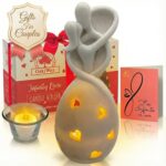 Infinity Love Candle Holder Statue with Flickering LED Candle for Couples, Wife, Husband, Him or Her, Bridal Shower, Engagement, Parents, Registry - Image 2