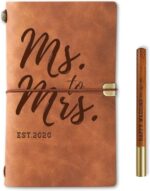 InnoBeta Bridal Gifts for Bride Women Wife Bride-to-be, Bridal Wedding Planning Journal and Pen Vegan Leather Refillable Notebook, Sketchbook, Travel Diary, 7.8x5 Inches, Ms to Mrs - Image 2