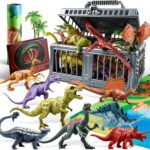 JOYIN Dinosaur Toys with Activity Play Mat & Storage Cage, 19 PCS Realistic Dinosaur Figures & Trees for Toddlers Kids Ages 3-5, Ideal for Boys and Girls Gift - Image 2