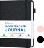 JUBTIC Mood Tracker Journal, Mental Health Journal for Women, 100-Day Self Care & Anxiety Journal with Wellness Tracker and Monthly Reflection, ADHD Planner to Practice Positive Thinking, Black - Image 2