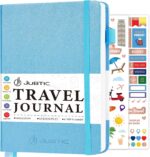 JUBTIC Travel Journal & Planner, Vacation Organizer with Budget Tracker & Checklist, A5 Size Trip Diary & Notebook for 6 Trips, Travel Gifts for Women, Men & Couples (Aquamarine) - Image 2