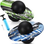 Junkin 2 Pcs Pogo Ball Trick Board Toy Balance Board Pogo Balance Bounce Ball with Pump and Strong Grip Deck for Fun Challenge Fidget Indoor,Outdoor Toys - Image 2