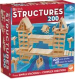 KEVA Structures 200 Wood Building Planks Set - Building Toy Includes 200 Wooden Blocks and Idea Book - Ages 5 and Up - Image 2
