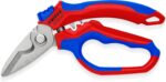 KNIPEX Tools Stainless steel 95 05 20 US Angled Electricians' Shears, 6-1/4", Red/Blue - Image 2