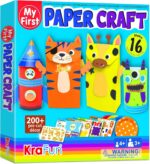 KRAFUN My First Safari Animal Paper Craft Kit, 16 DIY Arts and Crafts Zoo Animal, Organized Craft Activities Supplies Box Assembling Creative Toys for Toddlers, Boys, Girls 3-8 Years Old - Image 2