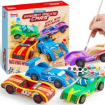 Klever Kits 4 DIY Wooden Race Cars-Build & Paint Your Own Wood Craft Kit, 4 Race Cars Toy, Easy to Assemble Arts Crafts Kit, Birthday Party Presents for Kids Boys and Girls - Image 2