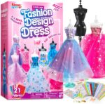 Klever Kits 400+PCS Fashion Design Crafts for Kids, Art and Crafts, DIY Sewing Kits with 3 Mannequins for Girls Aged 8-12, Birthday Presents, Toys for Kids - Image 2