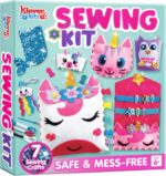 Klever Kits 7 Sewing Projects- My First Kids Sewing Kit- Easy DIY Arts and Crafts for Girls, Craft Kits, Birthday Gifts for Kids Aged 6+, Unicorn and Mermaid Pillow - Image 2