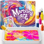 Klever Kits Marbling Paint for Kids, Metallic Gold Water Marble Paint Art, Arts and Crafts for Girls & Boys 6-12 Years Old, Craft Kits, Birthday Gifts Ideas Activities Toys - Image 2