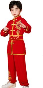 Kung Fu Uniform for Boys Girls Kids Traditional Chinese Embroidered Tai Chi Wing Chun Master Martial Arts Set Outfit - Image 2