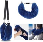 Kunyi's Travel Pillow You Stuff with Clothes As Carry-On Luggage Fits 5 Days of Travel Essentials Transformable Multifunctional Luggage Neck Pillowcase Soft Plush Stuff-able - Image 2
